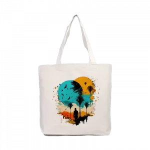 Man with balloons Kanvas Çanta Ürün Görseli