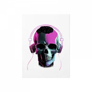 Synthwave Skull Poster Ürün Görseli