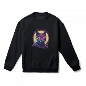 Cyber Cat Oversize Sweatshirt Ürün Görseli