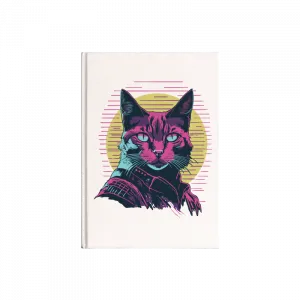 Cyber Cat Kanvas Defter Ürün Görseli