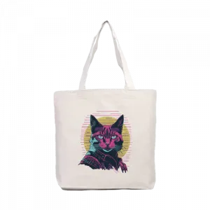 Cyber Cat Kanvas Çanta Ürün Görseli