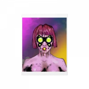 The Cyberpunkgirl portrait Poster Ürün Görseli