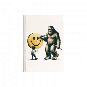 Gülen surat çizen büyük ayak (Bigfoot) Kanvas Defter Ürün Görseli