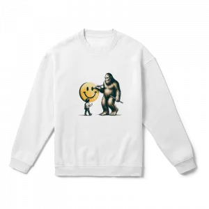 Gülen surat çizen büyük ayak (Bigfoot) Oversize Sweatshirt Ürün Görseli