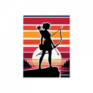 Yay Burcu, günbatımında okçu Poster Ürün Görseli