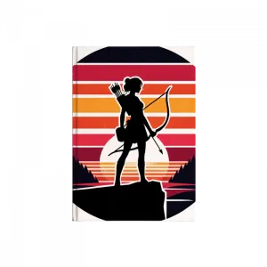 Yay Burcu, günbatımında okçu Kanvas Defter Ürün Görseli