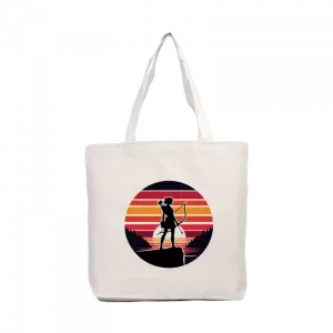 Yay Burcu, günbatımında okçu Kanvas Çanta Ürün Görseli