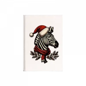 Zebra mutlu yıllar diler Kanvas Defter Ürün Görseli