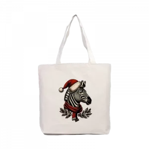 Zebra mutlu yıllar diler Kanvas Çanta Ürün Görseli