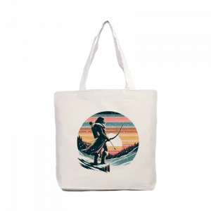 Yay Burcu, Karlı Günbatımı, Okçu Kanvas Çanta Ürün Görseli