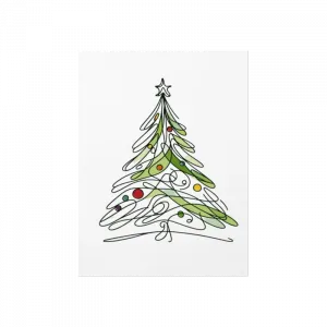 Minimalist Yılbaşı Ağacı Poster Ürün Görseli