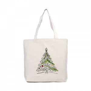 Minimalist Yılbaşı Ağacı Kanvas Çanta Ürün Görseli