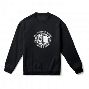 Mükemmel Karışım: Kahve ve Kitap Oversize Sweatshirt Ürün Görseli