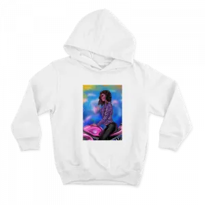 cyberpunk girl on motorcycle Hoodie Ürün Görseli