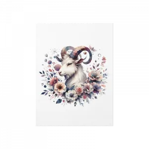 Oğlak burcu, Capricorn, floral Poster Ürün Görseli