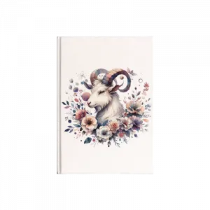 Oğlak burcu, Capricorn, floral Kanvas Defter Ürün Görseli