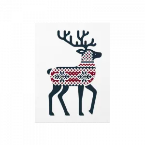 Ekose desenli geyik Poster Ürün Görseli