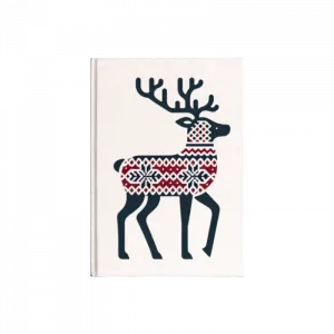 Ekose desenli geyik Kanvas Defter Ürün Görseli