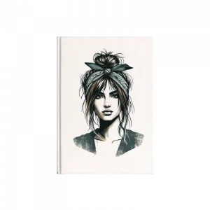 BANDANALI KADIN PORTRESİ Kanvas Defter Ürün Görseli