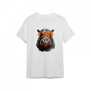 Gözlüklü Su Aygırı Oversize Tshirt Ürün Görseli