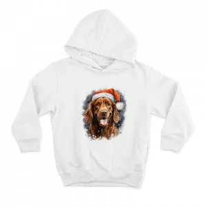 Noel Baba Şapkalı Köpek  Hoodie Ürün Görseli