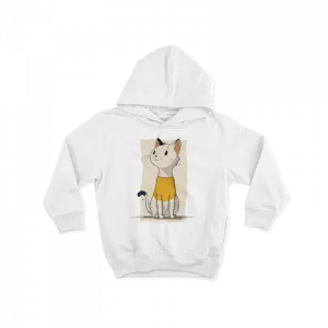 Sarı Kazaklı Kedi Çocuk Hoodie Ürün Görseli