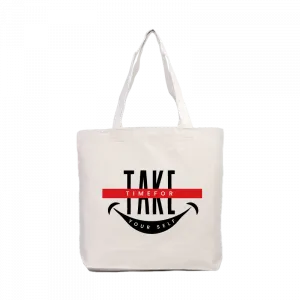 TAKE TIME FOR YOURSELF Kanvas Çanta Ürün Görseli