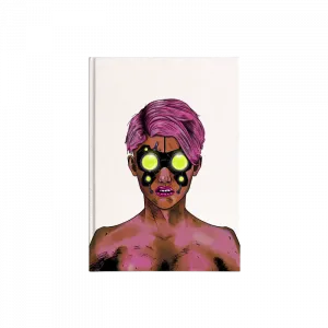 The Portrait of Cyberpunkgirl. Kanvas Defter Ürün Görseli