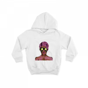 The Portrait of Cyberpunkgirl. Çocuk Hoodie Ürün Görseli