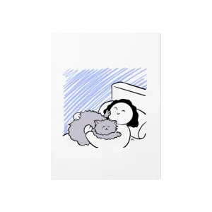 Kedinle Uyumak Poster Ürün Görseli