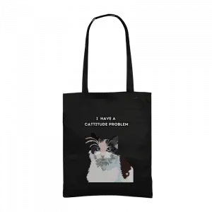 I Have a Cattitude Problem Gabardin Çanta Ürün Görseli