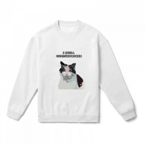 I Have a Cattitude Problem Oversize Sweatshirt Ürün Görseli