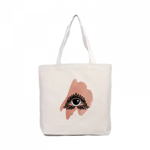 Evil Eye Pink Kanvas Çanta Ürün Görseli