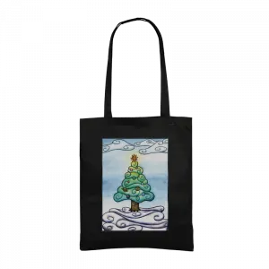 Kozmik Yılbaşı Ağacı Gabardin Çanta Ürün Görseli