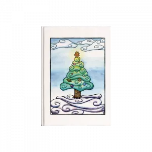 Kozmik Yılbaşı Ağacı Kanvas Defter Ürün Görseli