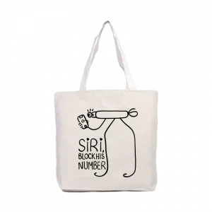 Siri, Block His Number  Kanvas Çanta Ürün Görseli