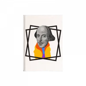 William Shakespeare İllüstrasyonu: Edebiyatın Zeka ve Zarafeti Kanvas Defter Ürün Görseli