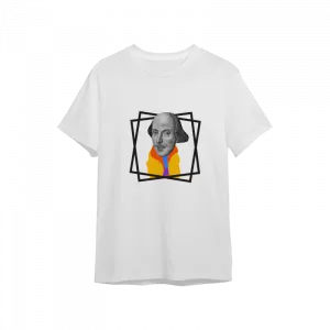 William Shakespeare İllüstrasyonu: Edebiyatın Zeka ve Zarafeti Oversize Tshirt  Ürün Görseli