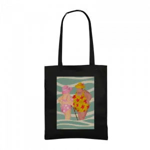 Plajda Sohbet Eden Hanımlar: Yazın Neşesi ve Dostluğun Büyüsü Gabardin Çanta Ürün Görseli