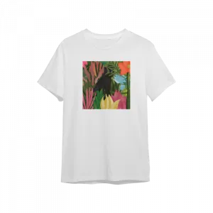 Ormanda Bir Siyah Kedi: Gizemli ve Büyülü Bir Atmosfer Oversize Tshirt  Ürün Görseli