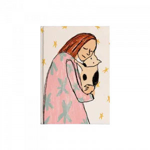 Köpek ve Kadın: Sevgi ve Bağlılığın Gücü Kanvas Defter Ürün Görseli