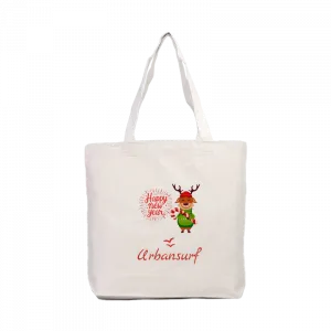 Urbansurf - Happy New Year Red Kanvas Çanta Ürün Görseli