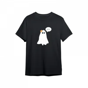 Boo! Sevimli Hayalet İllüstrasyonu Oversize Tshirt Ürün Görseli