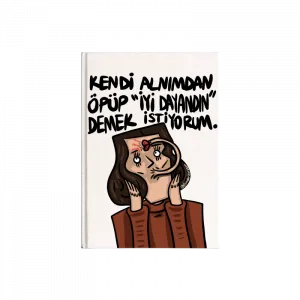 Kendi Alnımdan Öpüp Kanvas Defter Ürün Görseli