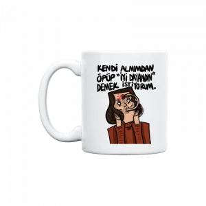 Kendi Alnımdan Öpüp Kupa Ürün Görseli