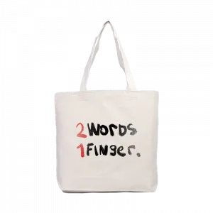 2 Words 1 Fİnger Kanvas Çanta Ürün Görseli