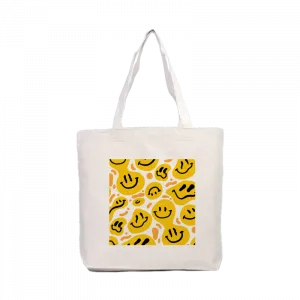 Smiley Drip Kanvas Çanta Ürün Görseli