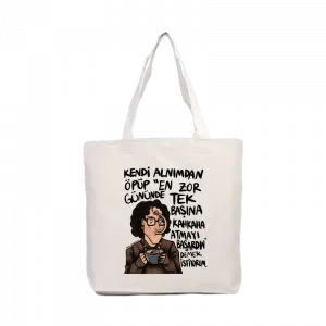 Kendi Alnımdan Öpüp-5 Kanvas Çanta Ürün Görseli