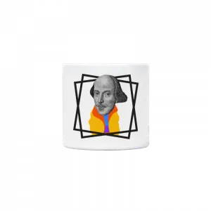 William Shakespeare İllüstrasyonu: Edebiyatın Zeka ve Zarafeti Artisan Kupa Ürün Görseli