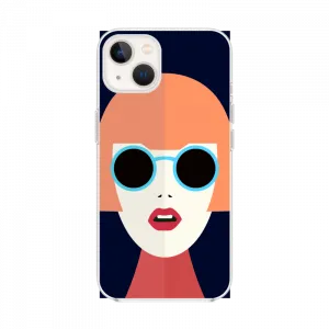 Retro Kız İllüstrasyonu – Minimalist Pop Art Tarzı iPhone MagSafe Kılıf Ürün Görseli